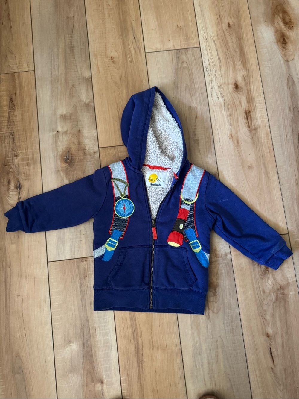Mini Boden Explorer Sherpa Hoodie Size 4/5